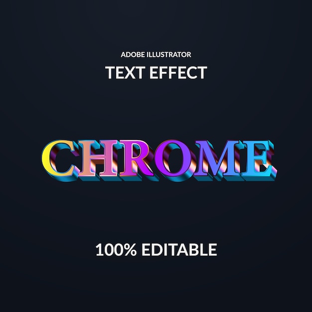 Colorful modern gradient chrome metallic serif font text effect for techno and glossy | Premium ...