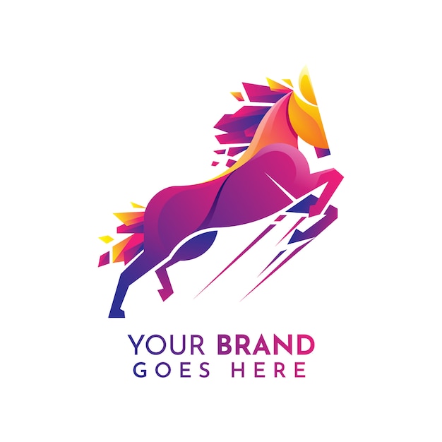 Download Vector Transparent Red Horse Logo PSD - Free PSD Mockup Templates