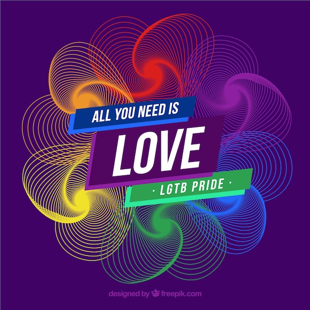 Colorful modern lgtb pride background Free Vector
