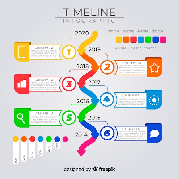 Free Vector | Colorful modern timeline infographic template