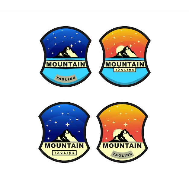 Download Free Colorful Mountain Adventure And Stars Badge Logo Design Set Use our free logo maker to create a logo and build your brand. Put your logo on business cards, promotional products, or your website for brand visibility.