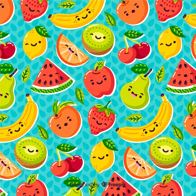 Colorful pattern background of fruit Vector | Free Download