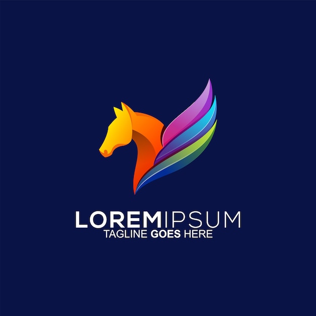 Download Free Colorful Pegasus Logo Design Premium Vector Use our free logo maker to create a logo and build your brand. Put your logo on business cards, promotional products, or your website for brand visibility.