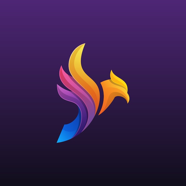 Premium Vector Colorful Phoenix Or Eagle Logo