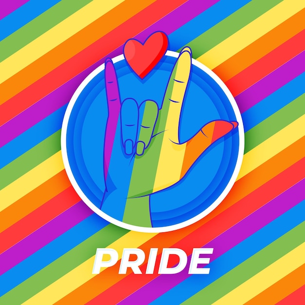 Free Vector Colorful pride day concept