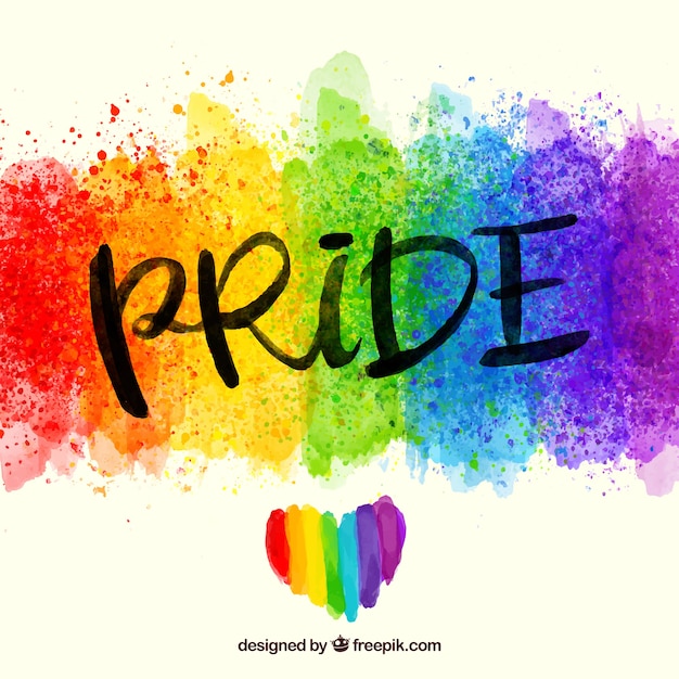 Download Colorful pride watercolor background Vector | Free Download