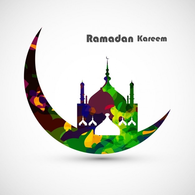 Colorful ramadan kareem background