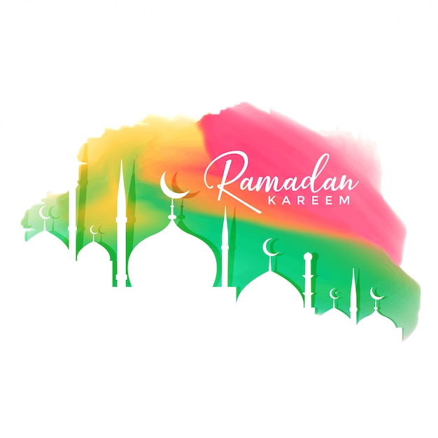 Colorful ramadan kareem festival design\
background