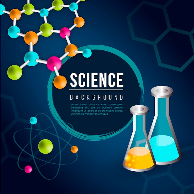 Colorful realistic design science background | Free Vector