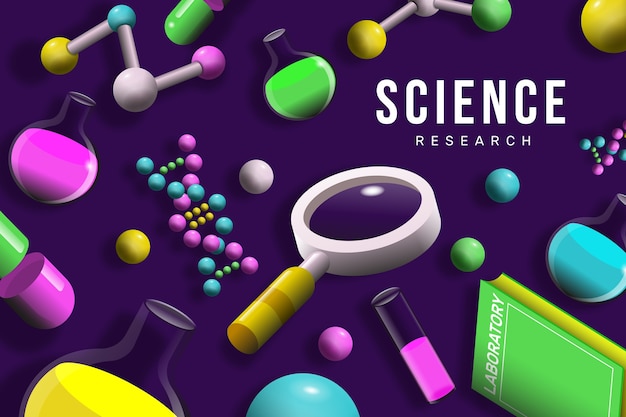 Free Vector | Colorful realistic science background