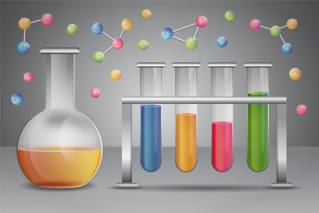 Free Vector | Colorful realistic science background