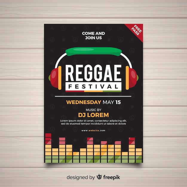 Download Free Download This Free Vector Colorful Reggae Party Poster With Flat Use our free logo maker to create a logo and build your brand. Put your logo on business cards, promotional products, or your website for brand visibility.