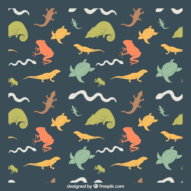 Premium Vector Colorful reptile pattern