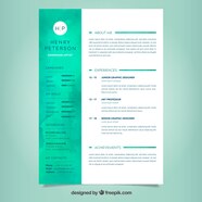 Colorful Resume Template Free Vector