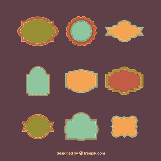 Free Vector | Colorful retro frames