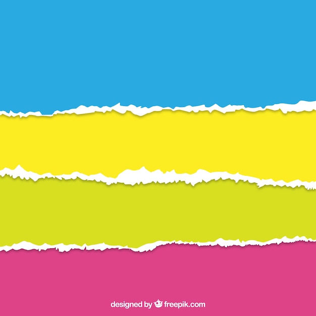 Colorful ripped paper | Free Vector