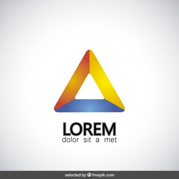 Free Vector | Colorful rounded triangle logo