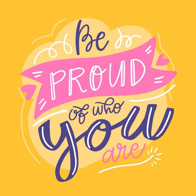 Free Vector | Colorful self-love lettering