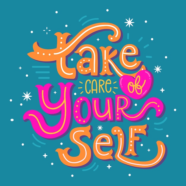 Download Free Vector | Colorful self love lettering