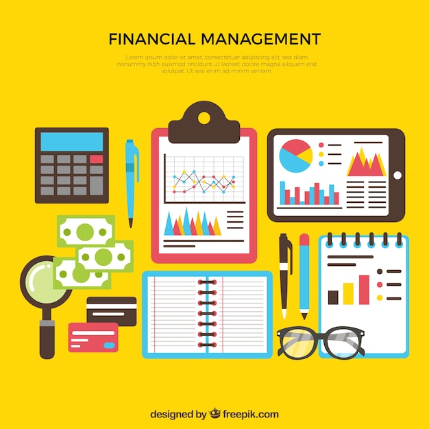 Colorful set of finance elements | Free Vector