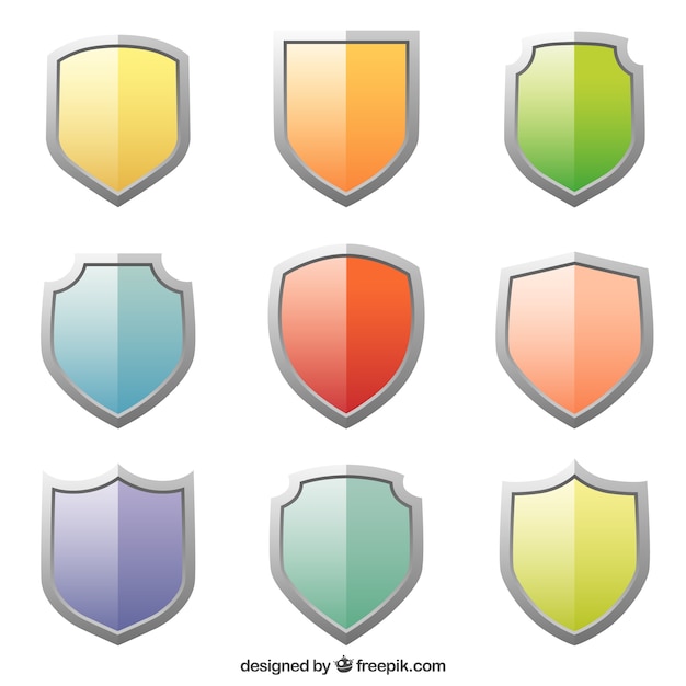 Colorful shields