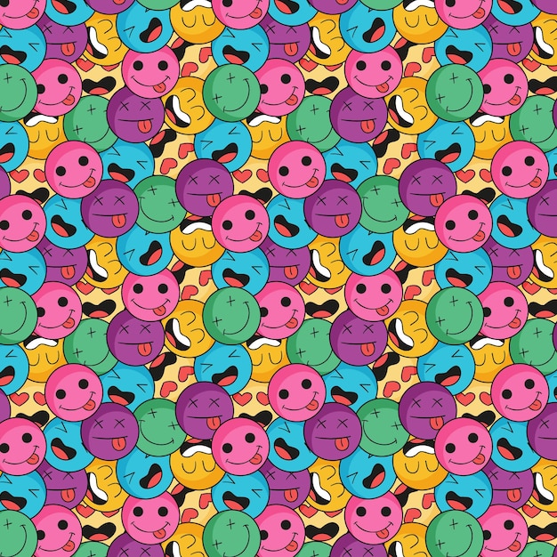 free-vector-various-faces-emoticon-seamless-pattern-template