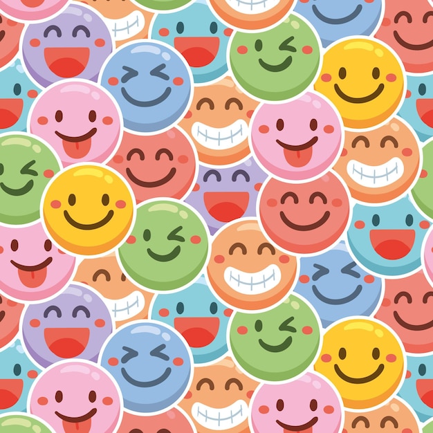 free-vector-colorful-smile-emoticons-pattern