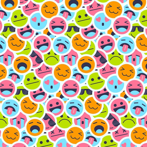 free-vector-colorful-smile-emoticons-pattern