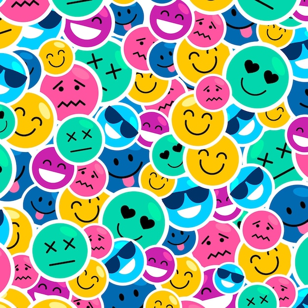 free-vector-colorful-smile-emoticons-pattern