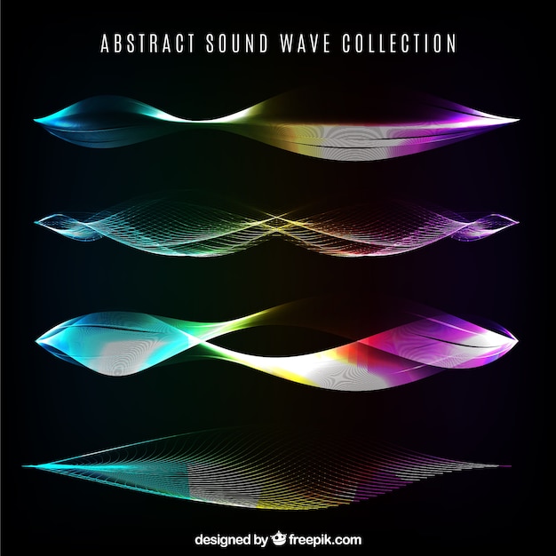 colorful sound waves