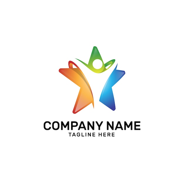 Download Free Colorful Star And Abstract Human Logo Premium Vector Use our free logo maker to create a logo and build your brand. Put your logo on business cards, promotional products, or your website for brand visibility.