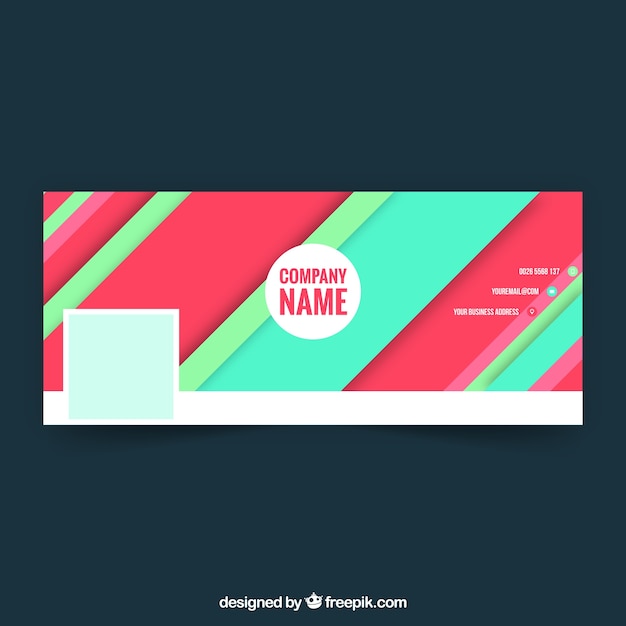 Colorful striped facebook cover