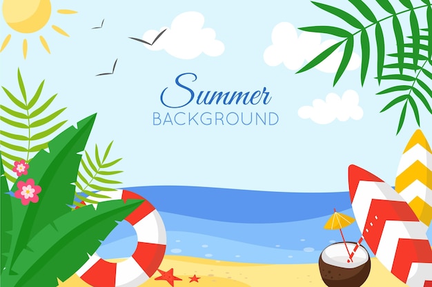 Premium Vector | Colorful summer background design