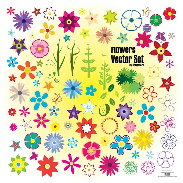 Download Colorful Summer Flowers Vector | Free Download
