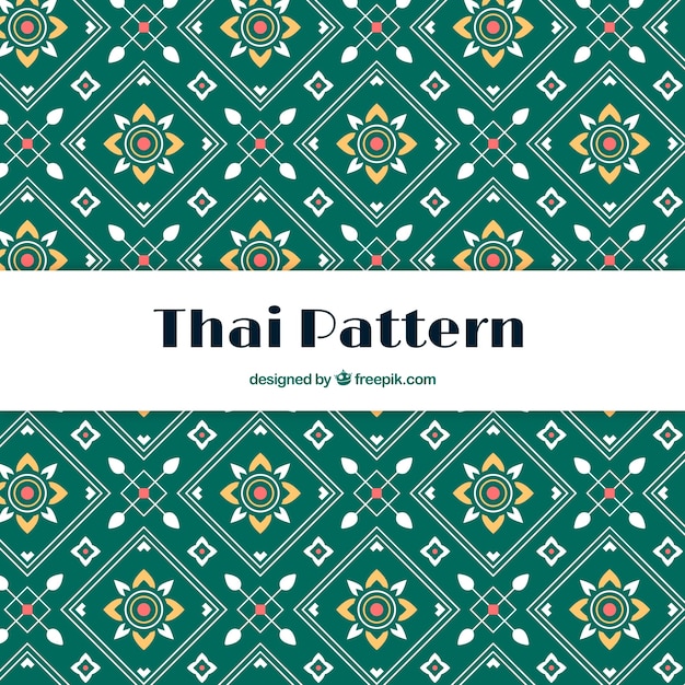 Free Vector | Colorful thai pattern with flat design