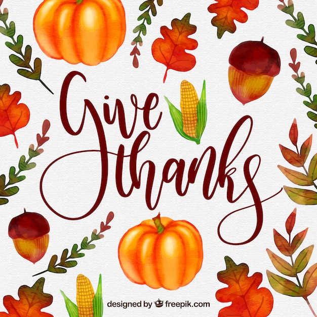 Download Free Vector | Colorful thanksgiving lettering design