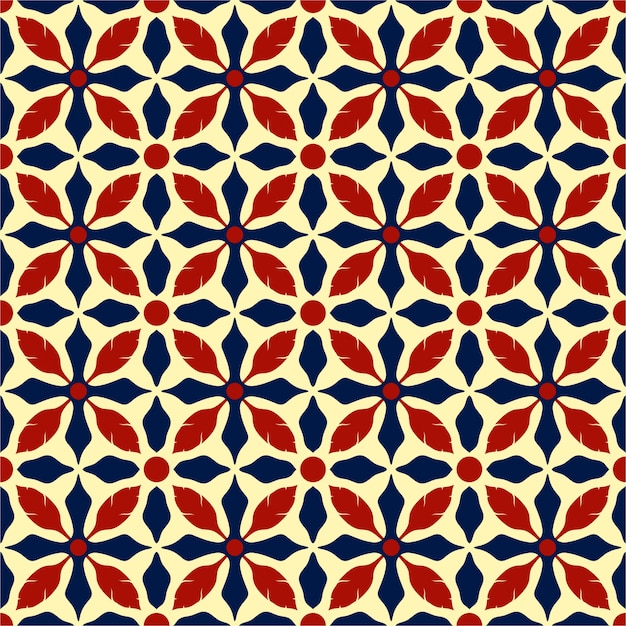 Premium Vector Colorful tileable pattern with flat design.