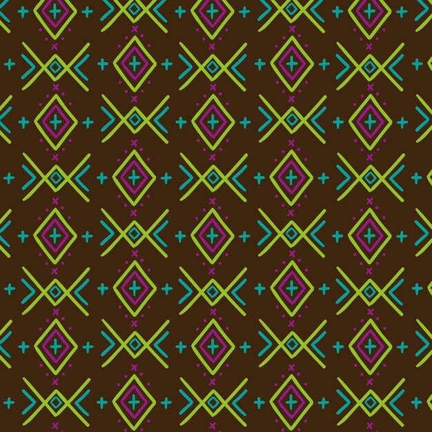 Free Vector | Colorful traditional songket pattern