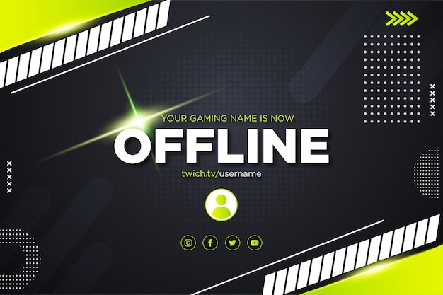 Premium Vector | Colorful twitch design banner offline free