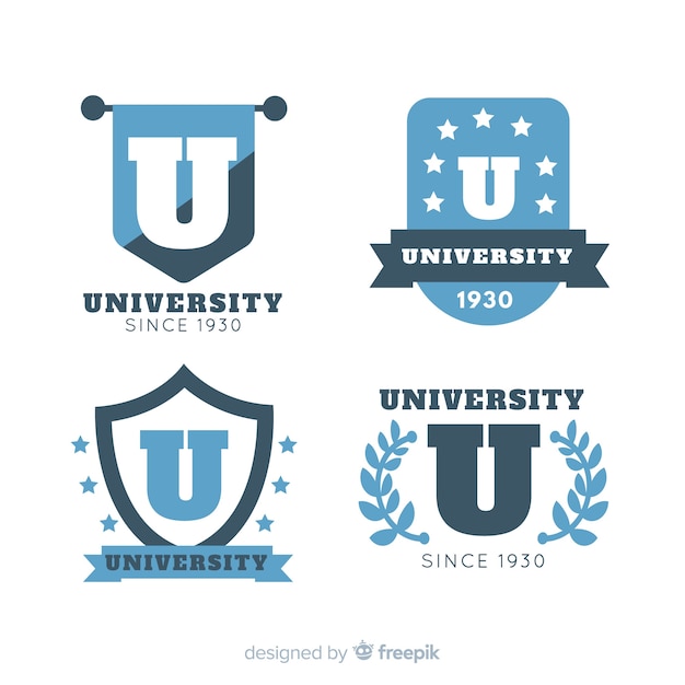Download Free Download Free Colorful University Logo Collection With Flat Design Use our free logo maker to create a logo and build your brand. Put your logo on business cards, promotional products, or your website for brand visibility.