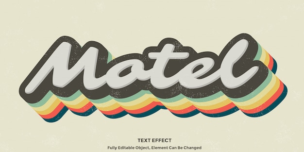 Download Colorful vintage 3d text effect | Premium Vector