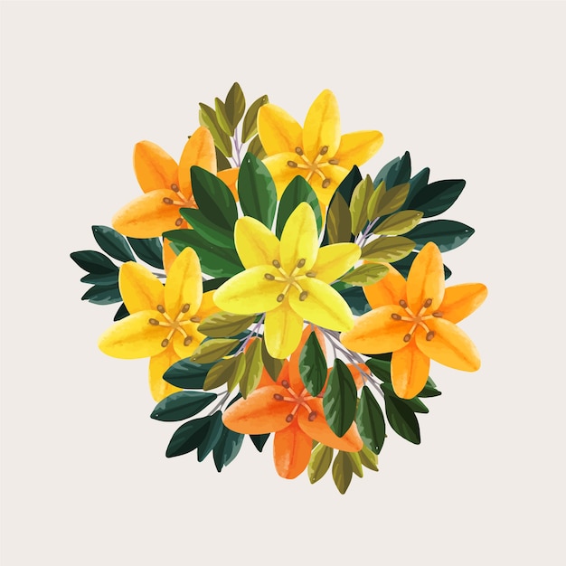 Download Colorful vintage floral bouquet Vector | Free Download