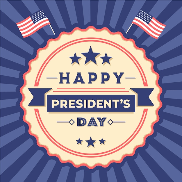 Free Vector | Colorful vintage president's day