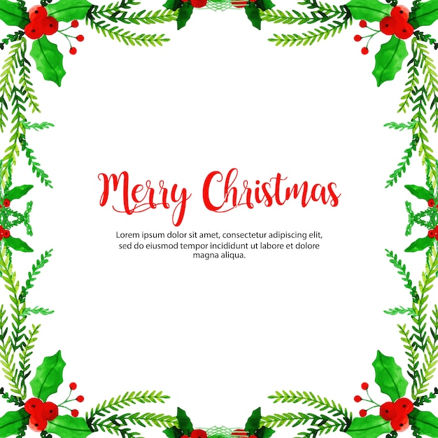 Premium Vector | Colorful watercolor christmas background