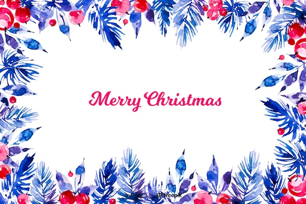 Free Vector | Colorful watercolor christmas background