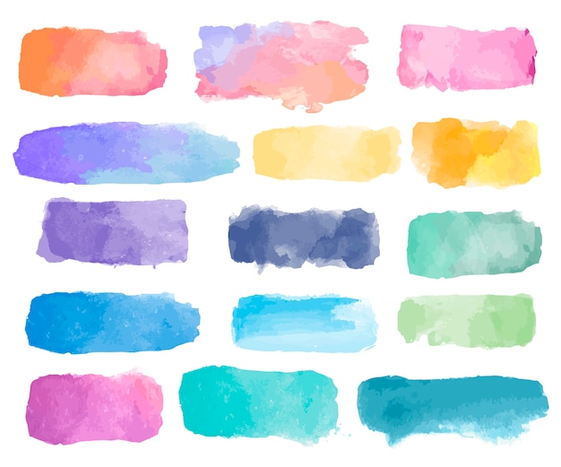 Free Vector | Colorful Watercolor Patch Background Vector
