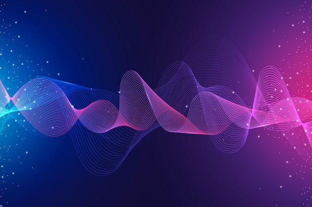 Colorful wavy background | Free Vector