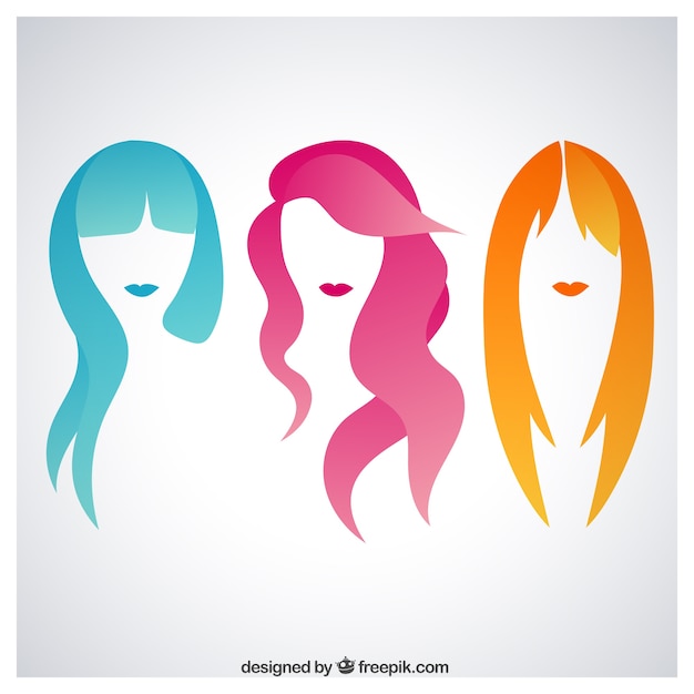 Download Colorful woman hair Vector | Free Download