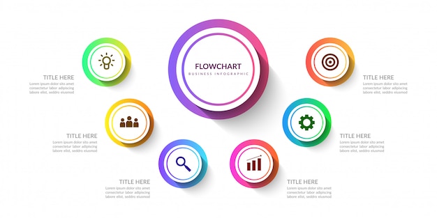 Premium Vector | Colorful workflow infographic elements, business ...