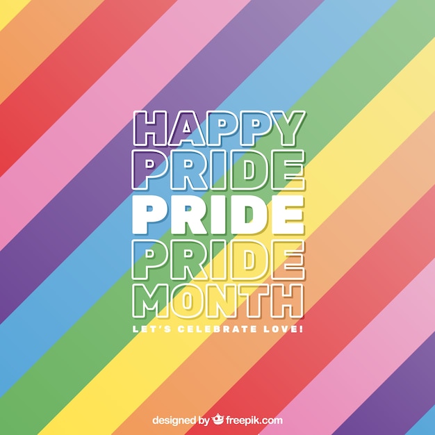 Colorful world pride background | Free Vector